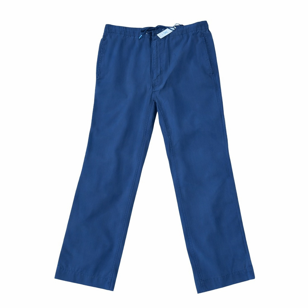 Banana Republic Men’s Large Sailor Blue Tencel-Linen Pull On Trousers NWT